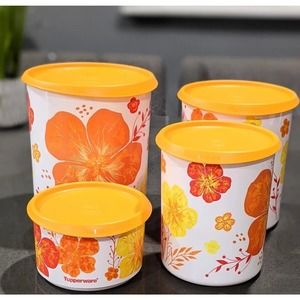 Tupperware One Toch Classic Canister Set 4 New